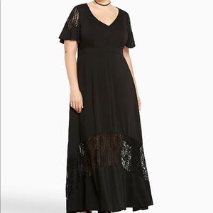NWT Maxi Dress with Lace